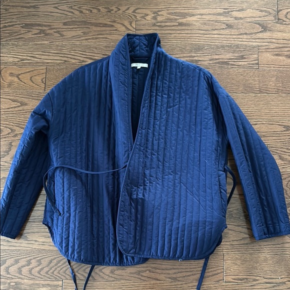 Navy Quilted Jacket - Picture 1 of 4